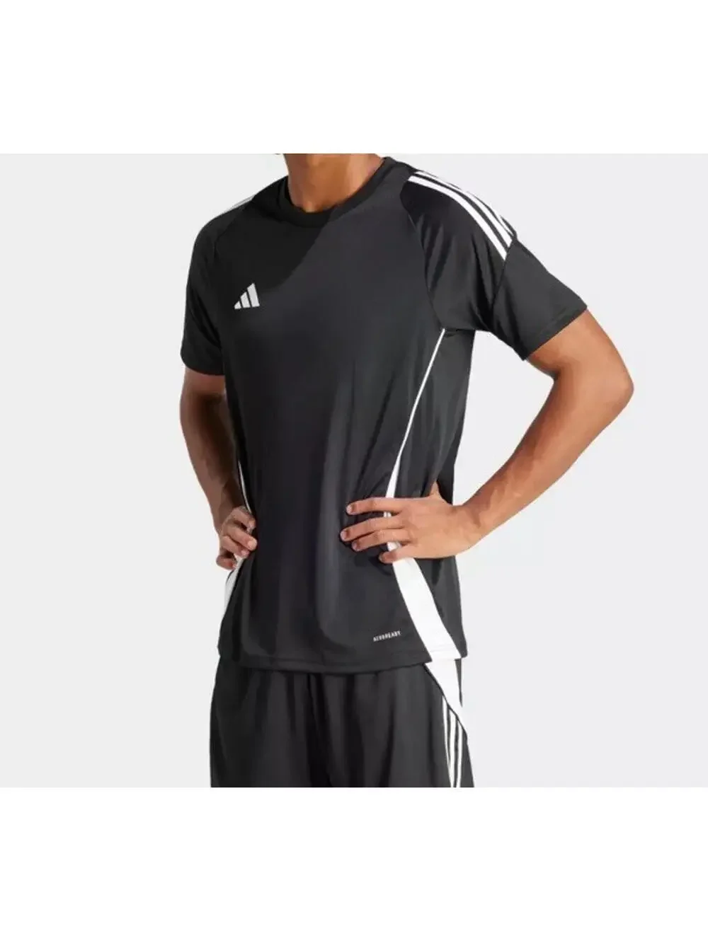$40 Adidas Mens T Shirt Tiro 24 Crew Football Top Aeroready Black S IJ7676